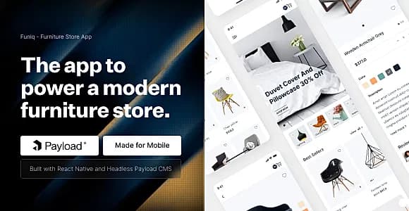 Funiq – Furniture Store App with Payload CMS