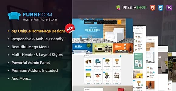 Furnicom - Responsive PrestaShop 1.6 and 1.7 Furniture Theme