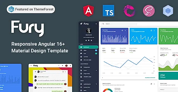 Fury - Angular 16+ Material Design Admin Template