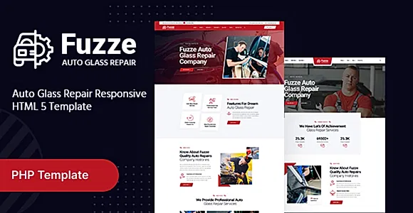 Fuzze - Auto Glass Repair PHP Template