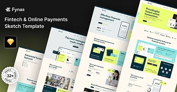 Fynas - Sketch Fintech & Online Payment Template
