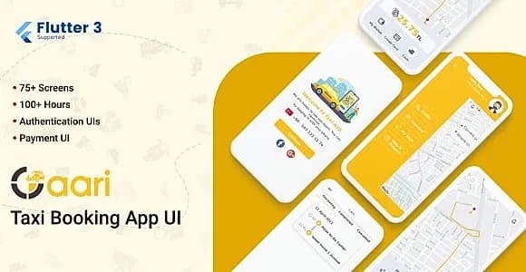 Gaari - Taxi Booking App - Uber Clone  UI Template