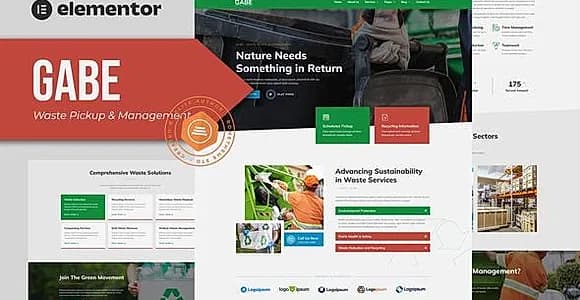Gabe - Waste Pickup & Management Elementor Template Kit