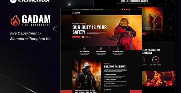 Gadam - Fire Department Elementor Template Kit