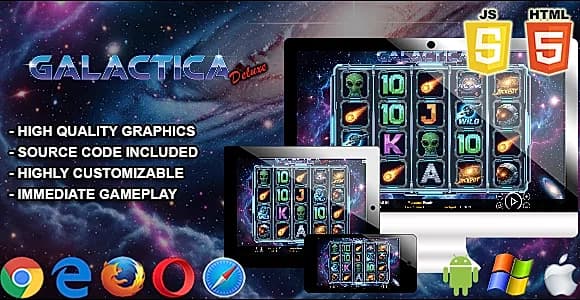 Galactica Deluxe - HTML5 Slot Machine