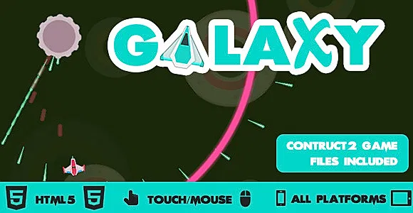 Galaxy Wars Circular Shooter HTML5 Construct2 Game
