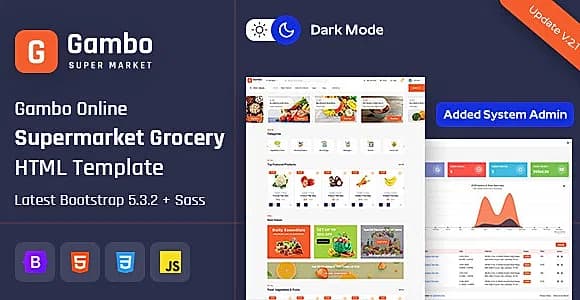 Gambo - Online Grocery Supermarket HTML Template