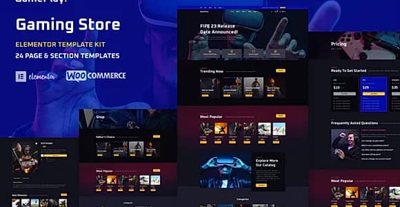 GamePlay - Video Game Store Elementor Template Kit