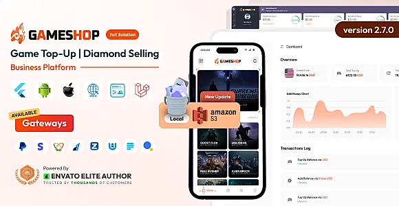 GameShop - Game Top-Up | Diamond and Coin Selling Business Platform