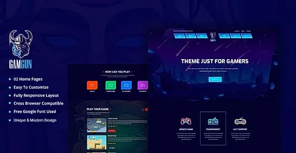 Gamgun - Online Gaming HTML Template