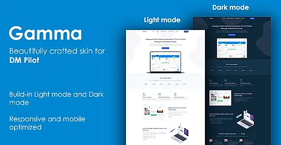 Gamma – is a beautifully crafted skin for DM Pilot.