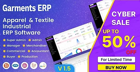 Garments ERP -  Apparel  & Textile Industrial ERP Software