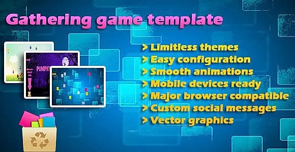 Gathering items game Template, Jquery & Tweenmax