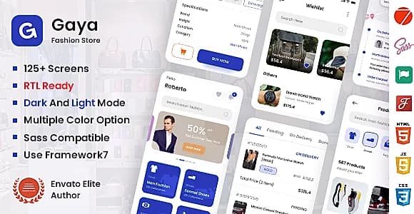 Gaya - Fashion Mobile App Template