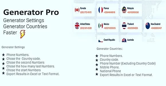 Generator Phone Numbers Pro