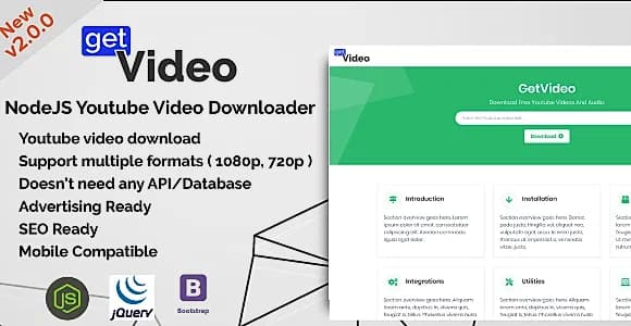 GetVideo - NodeJS Youtube Video Downloader