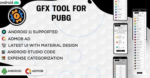 GFX Tool For PUBG | Game Booster | BGMI GFX | Android App Full Code | Admob Ads | v5.0