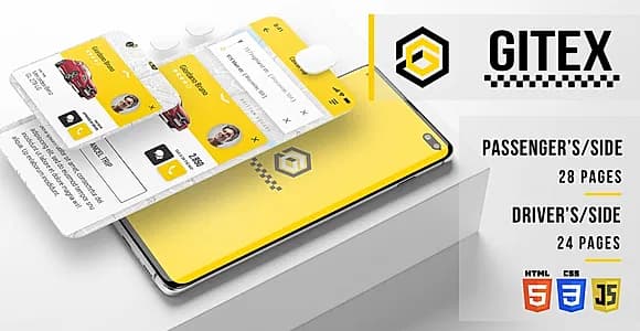 Gitex - Taxi HTML Mobile Application