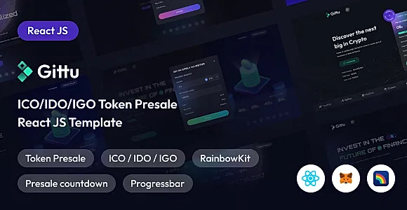 Gittu - ICO, IDO Token Presale React JS Template