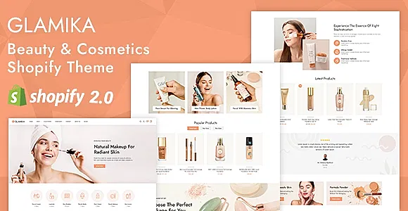 Glamika - Skincare & Cosmetics Store Shopify 2.0 Responsive Theme