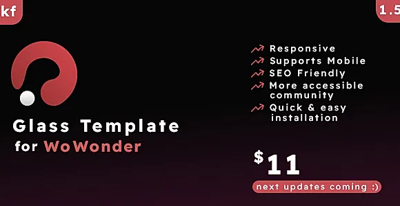 Glass - The Ultimate Welcome Page Themes For WoWonder