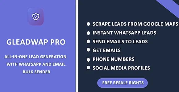 GleadWap  All-in-one lead generation with WhatsApp and email bulk sender