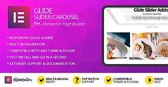 Glide Slider For Elementor Page Buider WordPress Plugin