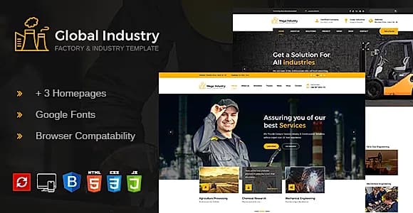 Global Industry- Factory & Industry HTML Template