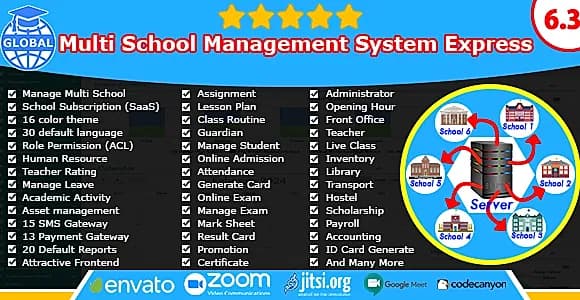 Global - Multi School Management System Express