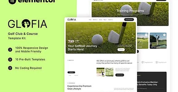 Glofia - Golf Club & Course Elementor Template Kit