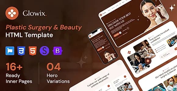 Glowix - Plastic Surgery & Beauty Clinic HTML Template