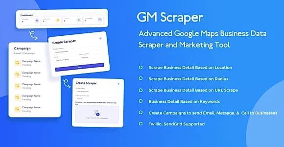 GM Scraper — Advanced Google Maps Business Data Scraper and Marketing Tool