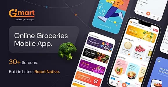 Gmart - React Native Grocery Shopping App Template