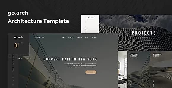 go.arch - One Page Architecture & Interior Template