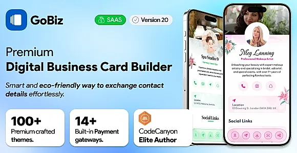 GoBiz - vCard SaaS Digital Business Card Builder