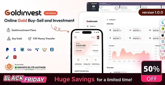 GoldInvest - Online Gold Buy Sell Investment Full Solution