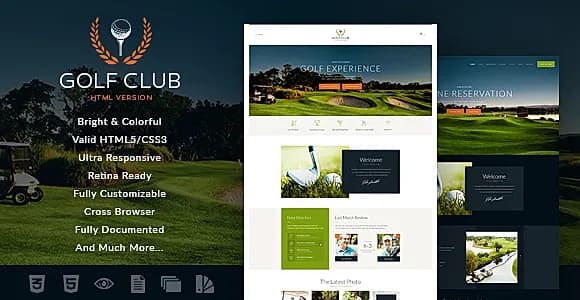 Golf Club | Sports & Events Site Template