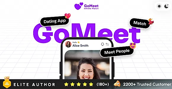 GoMeet - Complete Social Dating Mobile App | Online Dating | Match, Chat & Video Dating | Dating App