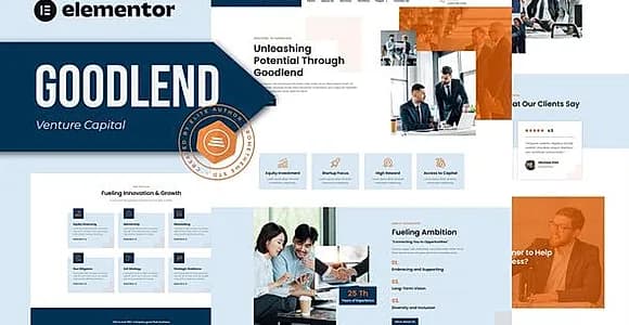 Goodlend - Venture Capital & Investment Elementor Template Kit
