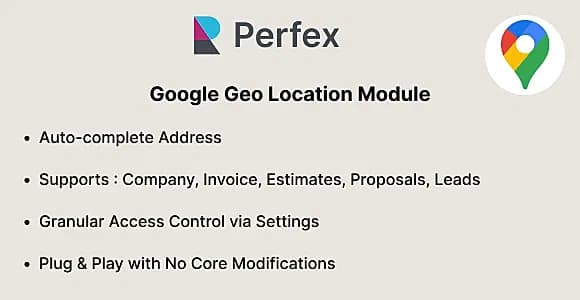 Google Geo Location Module for Perfex CRM