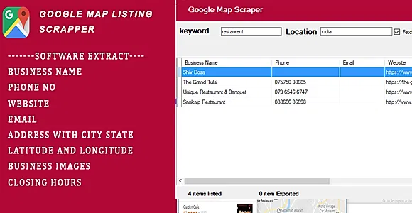 Google Map Scrapper Listing