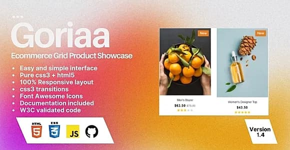 Goriaa | Ecommerce Grid Product Showcase
