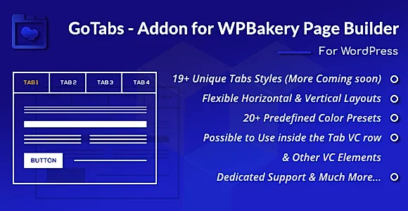GoTabs - Horizontal | Vertical Tabs for WPBakery Page Builder