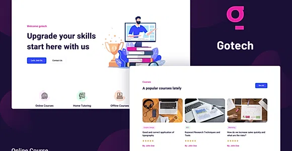 Gotech - Online Course Elementor Template Kit