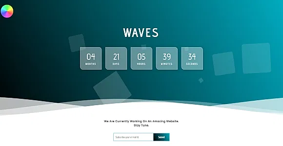 Gradient background Color HTML Coming Soon Single Page Template.