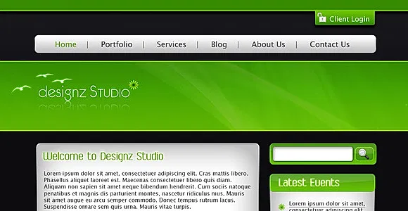 Green & Dark Business Template