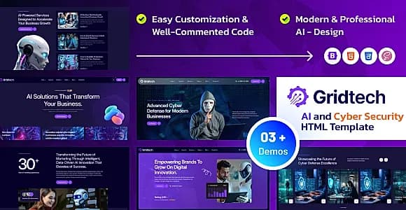 Gridtech - AI and Cyber Security HTML Template