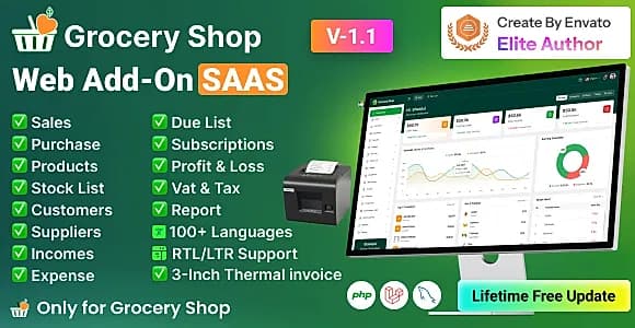 Grocery Shop - Web Add-on for Grocery Store SAAS
