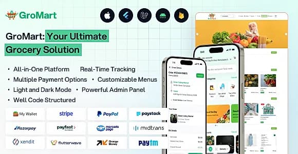 GroMart | Grocery Store App | Grocery Delivery | Multivendor Grocery Flutter App