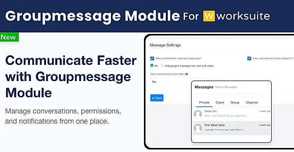 Group Message Module for Worksuite